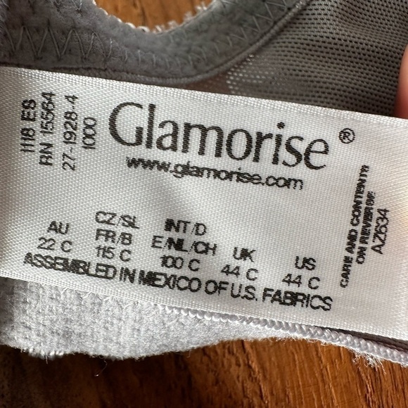GLAMORISE 44C BRA Gray Women Lift MagicLift Original Shape Support Wireless 1362 - Picture 4 of 12